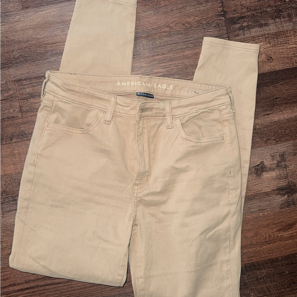 American Eagle Outfitters Women's Beige Skinny Jeans